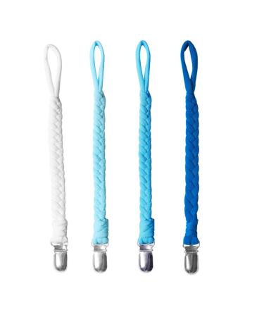 Buy EXQUILEG 4Pcs Baby Pacifier Strap Clips - Cotton Pacifier Chains with Stainless Steel Clamps for Unisex Babies - Secure & Stylish Pacifier Holders - Buy Online on GoSupps.com