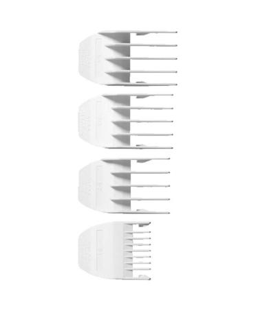 Wahl Professional White Peanut Guide #53164 - For Professional Stylists And Barbers 4 Pack Cutting Lengths From1/8 Inch To 1 Inch 1 lb.
