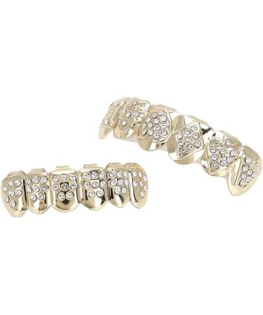 Syrisora Hip Hop Prop Teeth Set - Golden Suit Halloween Party Decoration & Gift | International Shipping Available - Buy Online on GoSupps.com