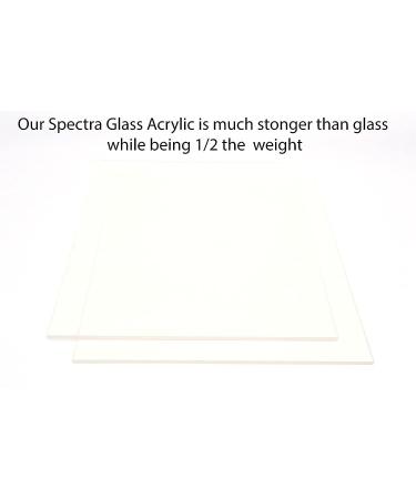 12"x24"(1/2") Spectra Glass Clear Acrylic Sheet-Choose Many Sizes & Thicknesses- Shatter Resistant-Half The Weight & 17X Stronger Than Glass-DIY Arts and Crafts Home Repair All Sizes Cut Nominally. 12"x24" 1/2" - Buy Online on GoSupps.com