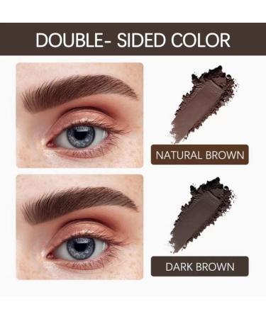 Double Eyebrow Stamp Kit | 10 Eyebrow Stencils for Perfect Shaping | Natural & Dark Brown Makeup Set - Buy Online on GoSupps.com