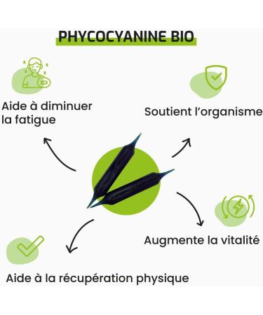Laboratoire Beauchamp - Food supplement ORGANIC PHYCOCYANINE (5g/L) - 20 ampoules - Energy - Defenses of the body - Physical recovery - Vitality - Developed in France - Buy Online on GoSupps.com