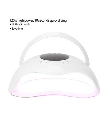 Agate UV LED Nail Lamp - 120W Professional Gel Nail Dryer with 3 Timers for Home & Studio Use (White EU) - Perfect for Nail Polish - Buy Online on GoSupps.com