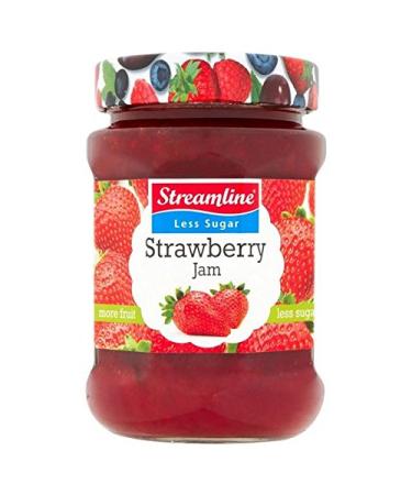 Streamline Rationalise 340G Strawberry Jam Low Sugar Content (Pack of 4)