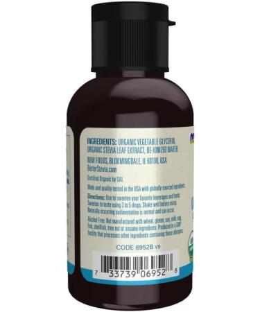 Now Foods Stevia Glycerite Alcohol-Free Liquid 60 ml - Buy Online on GoSupps.com