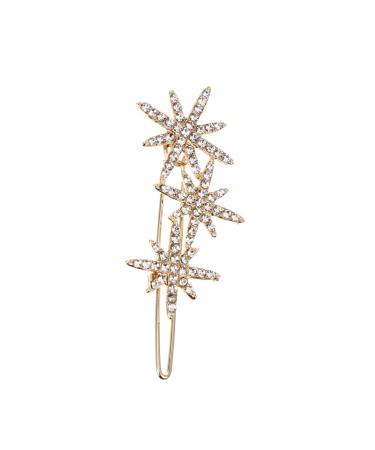 Angoily Snowflake Hairpin Star Hair Barrettes Wedding Hair Accessories Rhinestone Hair Barrettes Christmas Hair Accessories Christmas Hair Pins Rhinestone Headpiece Fine Alloy Miss Clip