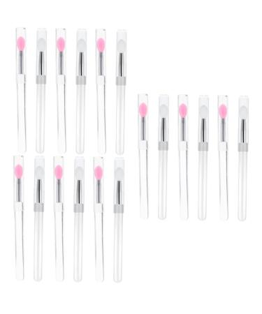 POPETPOP 18 Pcs Silicone Lip Brush with Lid Portapotty Morphie Portable Reusable Lip Brushes Lidded Lip Brushes Lip Makeup Brush Portable Lipstick Gloss