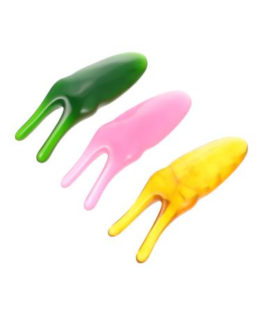 Minkissy 3 pieces nasal scraps of beauty spatula resin tools body massage device SCHABEBRETT nose beauty shape tool Face spectacle board Y-shaped massage tool Harz