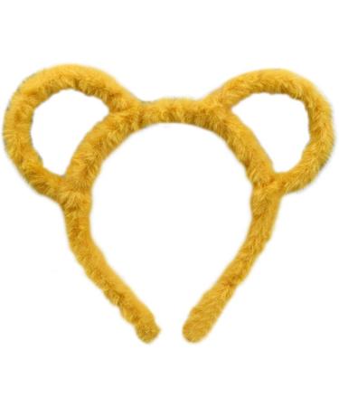 Goneryisour 2020 Fashion Women Winter Thick Plush Headband - Cute Round Mouse Bear Ears Hair Accessory in Yellow - Perfect for Makeup and Winter Style - Buy Online on GoSupps.com
