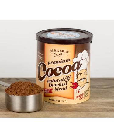 SACO Pantry Premium Cocoa Blend 10oz (Pack of 2) - Natural & Dutched, Certified Kosher, Gluten-Free & Nut-Free - Buy Online on GoSupps.com