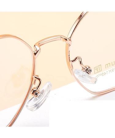 PARWANA Trendy Metal Blue Light Blocking Glasses for Women | Anti-Glare +300 Presbyopic Eyeglasses in Black & Rose Gold - Buy Online on GoSupps.com
