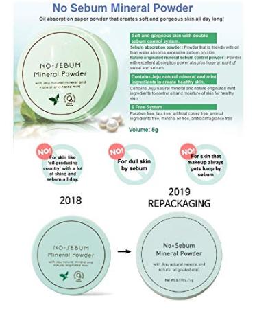 SoltreeBundle No Sebum Mineral Powder 5g + Oil Blotting Paper 50pcs Set - Korean Skincare - Buy Online on GoSupps.com