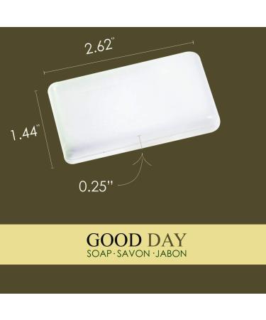 Good Day Hand and Facial Soap 0.85 oz - 50 White Bars | Moisturizing Travel Size Bulk Soap - Ideal for Hotels, Rentals, Charity Donations and Spas - Buy Online on GoSupps.com