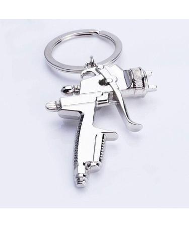 Acxico 2pcs Silver Metal Spray Paint Gun Keychain Pendant Set - Stylish Accessories - Buy Online on GoSupps.com