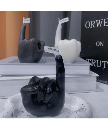 Finger tri-color candles scented glow candles wacky candle trio Desktop Statue Decorations Bedroom Office Home Furnishings Easter Gifts ( )