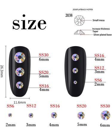 500 Pieces SS30 6mm Flatback Rhinestones Clear Glass Round Gems Crystals for Nail Art DIY Crafts Clothes Shoes Bags (Light Green) - Buy Online on GoSupps.com