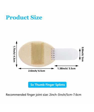 Thumb Finger Splints (5Pcs) - Trigger Finger Brace for Pain Relief Arthritis & Sprains | Finger Stabilizer Support for All Fingers - Buy Online on GoSupps.com