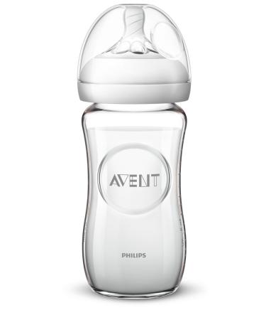 Philips AVENT Natural Baby Bottle with Natural Response Nipple, Clear, 9oz,  1pk, SCY903/01