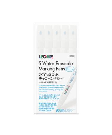 LEONIS Water Erasable Fabric Marking Pen Blue 5 Count Pack   78008   5 Count (Pack of 1) - Buy Online on GoSupps.com