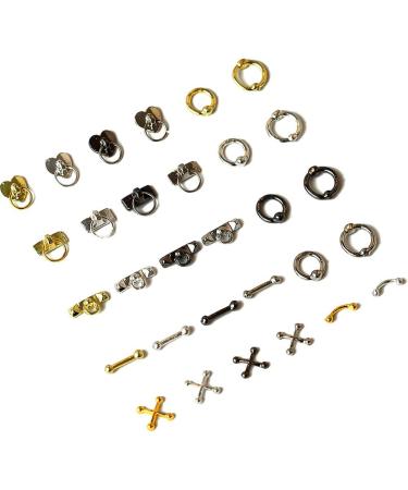 Dornail Pack of 30 Punk Nail Charms Alloy Nail Charms Pendant 3D Cross Nail Pendant Metal Hanging Rings Bar Gothic Nail Jewellery Nail Art Accessories Nail Set Nail Art Decoration - Buy Online on GoSupps.com