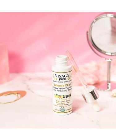Nature's Elixir Skin Revitalizing Face Serum | USDA Organic | Brightens Clarifies & Nourishes Skin | Physician Formulated - Buy Online on GoSupps.com