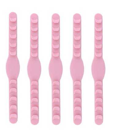 Faruta 10 pieces of adjustable mask extension buckle ear hooks Extension buckle mask ear cord ear cable ear hooks (color: pink)