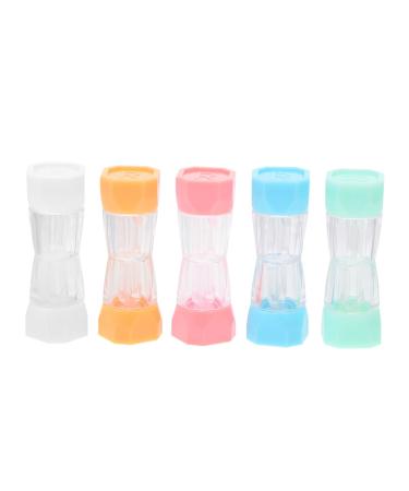 Solustre 5st contact lens container Contact lenses Colored contact lenses remote fake lens fall makeup removal personality travel ABS medical plastic sorted color 5.8x1.9x1.9cm