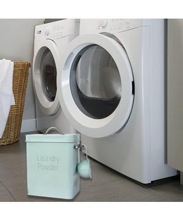 Washing Powder Can Metal 4L Retro Washing Powder Box with Dosing Iron Spoon Household Washing Powder Container Detergent Box with Lid Storage Box Powder Detergent Storage 16 cm x 11.7 cm x 20 cm Pink - Buy Online on GoSupps.com