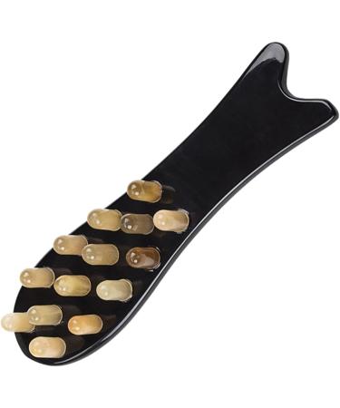 Fomiyes Natural Horn Massager Brush - Smooth Tool for Scalp Massage & Hair Styling | International Shipping - Buy Online on GoSupps.com