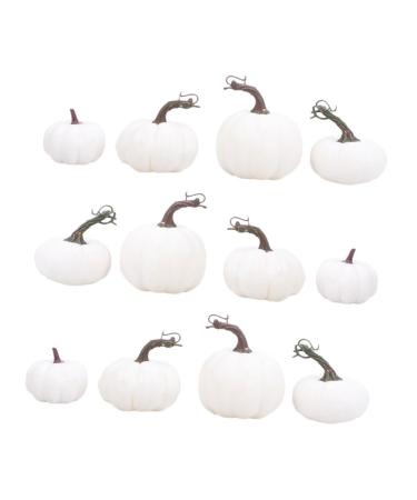 ifundom 12pcs Thanksgiving Party Decoration pumpkin fall decor fall harvest decor mini decor for home decoraciones para salas de casa house decorations for home food white vegetable White Size 2