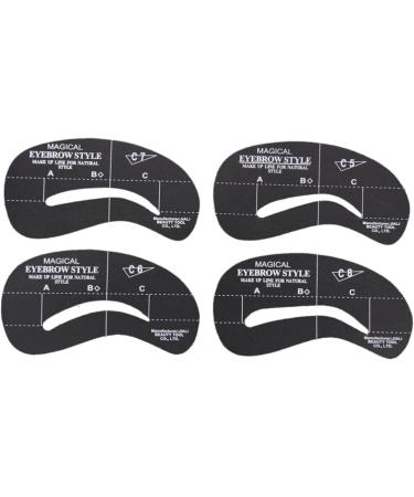 Ipetboom 24pcs 6 Sets Tools Eyebrow Molds Diy Eyebrow Kit Eyebrow Stencils Template Card Unibrow medium White - Buy Online on GoSupps.com