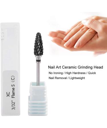 Ceramic Nail Drill Bits - 3/32" Shank Flame Bit for Professional Electric Nail Drill Removing Gel Nails & Acrylic Nails Cleaning up Cuticle Area (XC Grit) - Buy Online on GoSupps.com