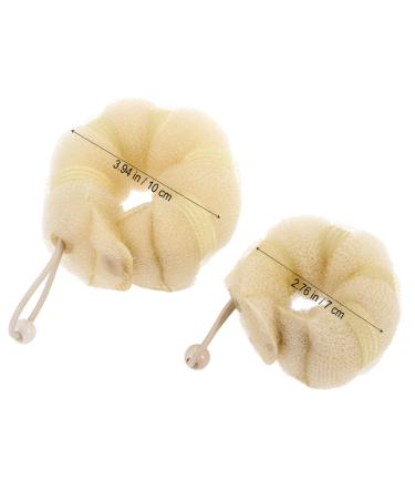 KALLORY Womens Hair Bun Maker 2pcs - French Hair Clip Styling Accessory - Beige Donut Chignon Curler - Buy Online on GoSupps.com