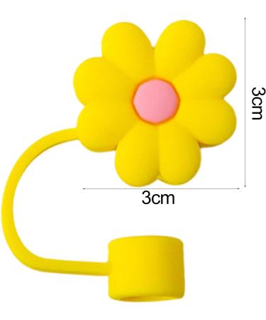 YOXIER Deform-Resistant Straw Hat Set of 9 Straw Hats 9pcs Cute Floral Straw Sleeves with Durable Silicone Plugs Colorful Covers 9pcs - Buy Online on GoSupps.com