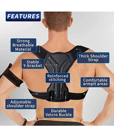 Posture Corrector Posture Corrector Back Brace Shoulder Back Support Belt Shoulder Posture Adjust Magnetic Therapy For Back Brace (Black S) Better life - Buy Online on GoSupps.com