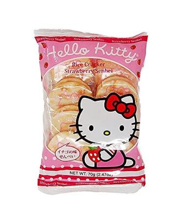 Hello Kitty Strawberry Rice Crackers - Great Snacks for Adults & Children | Party Favors, Birthday Gifts & School | Pack of 2 3.95oz Packs - Buy Online on GoSupps.com