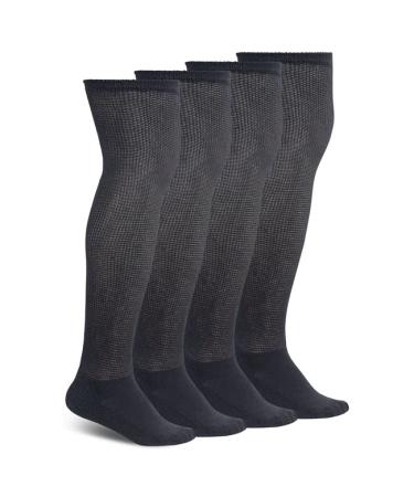 Athlemo 4 Pairs Bamboo Diabetic Socks for Women Circulatory No-Binding Over The Knee Seamless Toe Cushioned Sole Anti-Odor Moisture Wicking Black 9-11 Sock size 9-11 Womens shoe size 5-10 Black(4 Pairs) - Buy Online on GoSupps.com