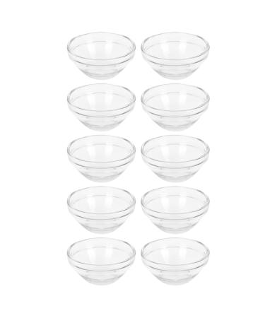 Cosmetic Mix Bowl Making Accessory: 10pcs Clear Glass Facial Masks Mixing Bowl Prep Measuring Bowl DIY Mix Bowl for Home Salon