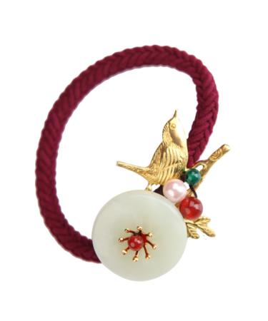 DOITOOL 1pc Hair Tie Headband Scrunchy Hair Ring Little Girl Hair Tie Girl Hair Accessories Ribbon Hair Ties Ponytail Holder Hair Rope Hair Accessory Emerald Simple Copper