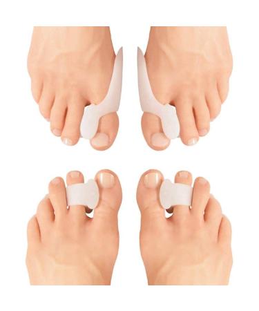 Toe spreader gel toe correction hallux valgus correction for hammer toe pain relief toe separator silicone for curved & overlapping toes super soft comfortable and high lifespan