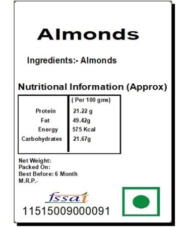 Jaiccha Ghasitaram Almonds Can|Gift for Diwali Gifts Holi Rakhi Valentine Christmas Birthday Anniversary Her Him| - Buy Online on GoSupps.com