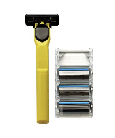Design handle with 4 blades (yellow)