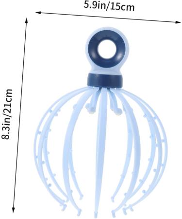 Buy Oatipho Tiger Band Head Massage Device - Claw Style Scalp Tool for Ultimate Head Care | Plastic Design with Steel Ball Extender 21x15x15cm Blue | International Shipping Available - Buy Online on GoSupps.com