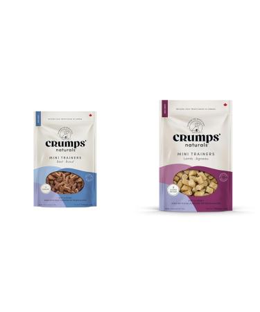 Crumps' Naturals Mt Mini Trainers Beef (Semi-Moist) (1 Pack) 300g/10.6oz & Crumps Naturals Mini Trainers Lamb (semi-Moist) 4.7oz