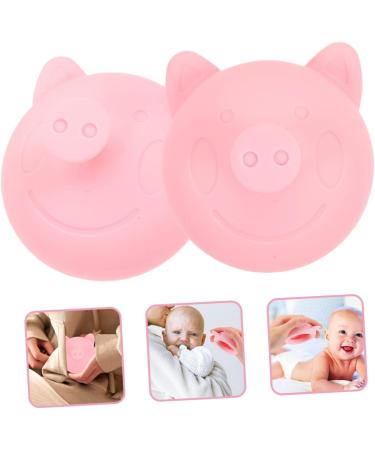 Minkissy Baby Mucus Removal Tool | 2-Piece Sputum Extractor for Toddlers | Silicone Burping Helper & Digestion Aid - Cartoon Pink 8.4x7.7cm - Buy Online on GoSupps.com