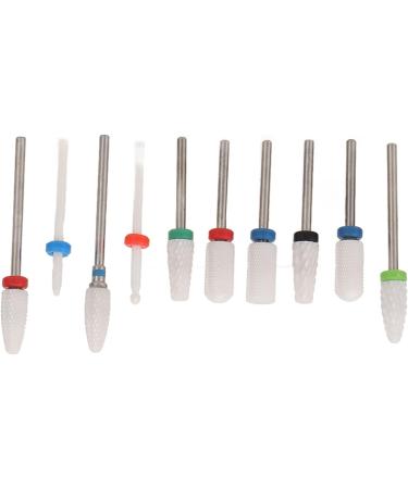 MOUMOUTEN Nail Drill Bits Ceramic Manicure Pedicure Bits Manicure Dustproof Nail Grinding Head Set for Manicure Pedicure Home Salon - Buy Online on GoSupps.com