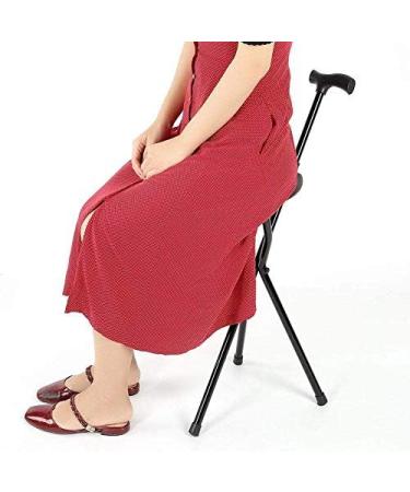 SilteD Unisex Foldable Crutch Multifunctional Lightweight Folding Aluminum Cane with Seat 3 Legs Handle Cane Walking Stick for Trade Fair Shows Traveling Resting Crutches - Buy Online on GoSupps.com