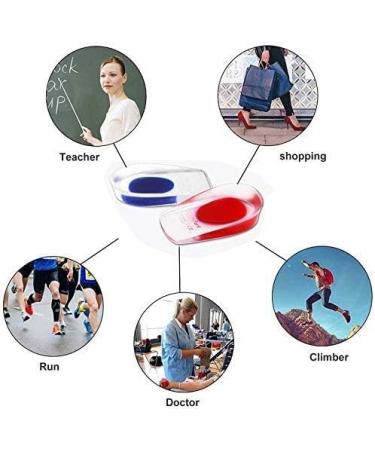 Buy Generic 2 Pairs Gel Heel Pillows - Silicone Heel Caps for Plantar Fasciitis & Heel Spur Relief - Comfortable Support for Foot Pain - International Shipping Available - Buy Online on GoSupps.com