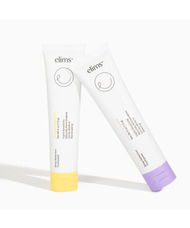 ELIMS Reflection Toothpaste 2 Pack - Lavender Vanilla Mint & Pineapple Orange Mint Flavor - Natural Toothpaste for Whitening & Sensitive Teeth - Nano-Hydroxyapatite & Xylitol - Fluoride Free - 2 x 4oz