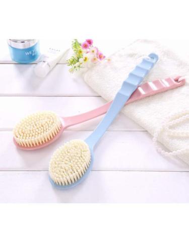 HEALLILY Long Handle Bath Brush Set - Soft Shower Back Scrubber Massager for Home Bathroom (2pcs) - Buy Online on GoSupps.com